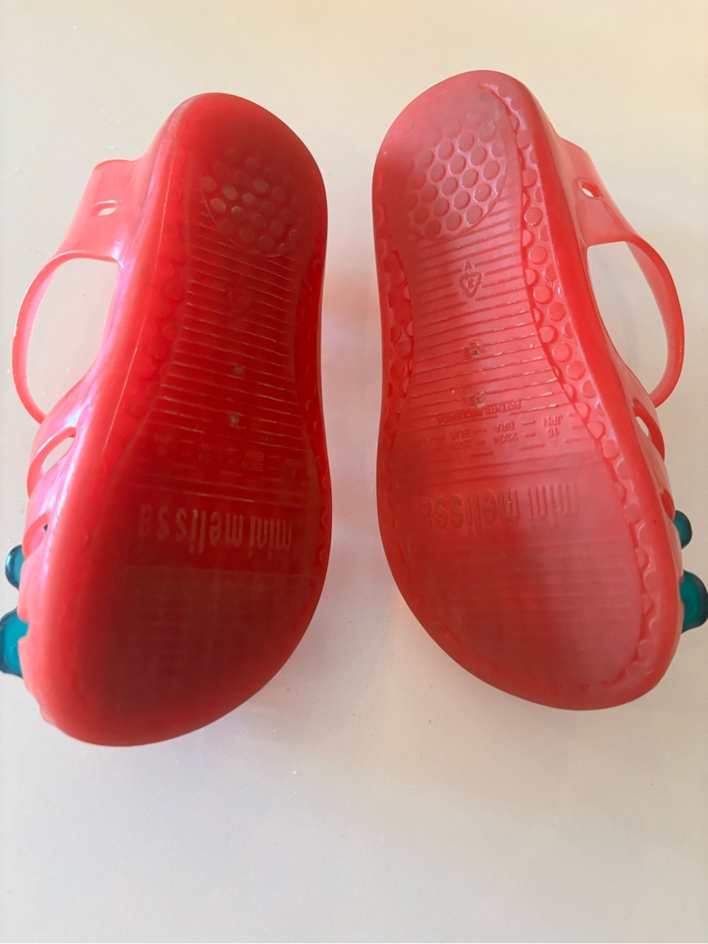 Melissa Kids Pink Jelly Sandals with Blue Popsicle Charm - Picture 3 of 3